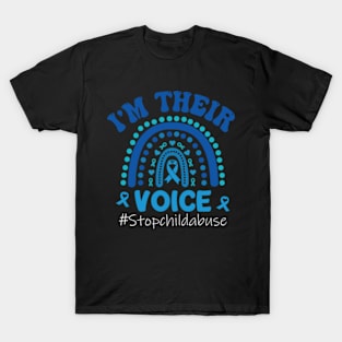 I'm Their Voice Heart Child Abuse Awareness Month Prevention T-Shirt
